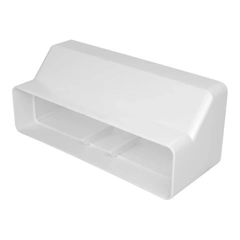 Плоское соединение канала, пластик, 220х90мм-220х55мм