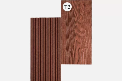 KOMPOZĪTA TERASES DĒĻIS ECODECKPROFILE PREMIUM OLD WOOD Velvets 145x25mm T3 māls/sarkanīgi brūns