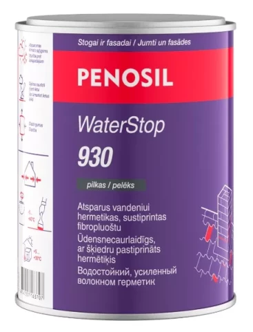 Penosil Waterstop 930 Sealant, 1L, Waterproof, fiber-reinforced sealant, gray