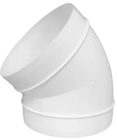 Пластиковый вентиляционный уголок Europlast PVC, Ø125 мм, 45°, AL125-45