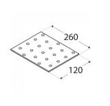 Anchor plate 260x120x2.0 mm