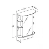 Mirror cabinet Piano PV55