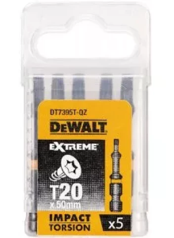DeWALT EXTREME IMPACT TORSION uzgaļi T20, 50 mm, 5 gab/iep., DT7395T-QZ