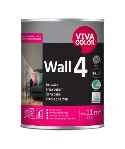 VIVACOLOR Wall 4 A 0.9L Pilnīgi matēta krāsa sienām Green Line