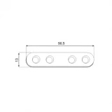 Savienojuma plate 56.5x13x2.0mm, 4gab/iep