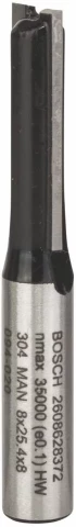 Pirkstfrēze HM B=8,l=25mm, kāts 8mm, BOSCH 2608628372