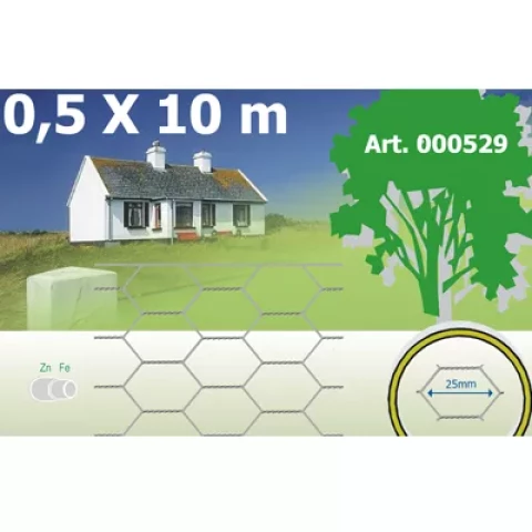 HEXANET ZN 0.50X10M (ACE 25X25X0.7MM) ŽOGS 000529
