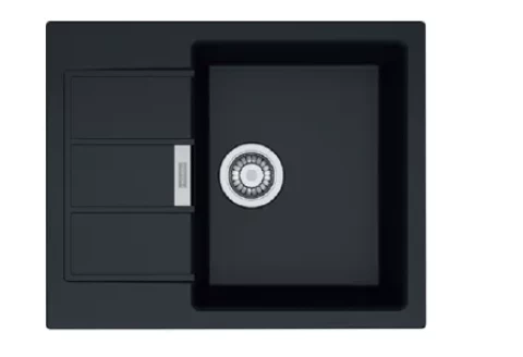 FRANKE virtuves izlietne S2D 611-62 620x500mm Tectonite Carbon ar manual ventili 143.0616.339