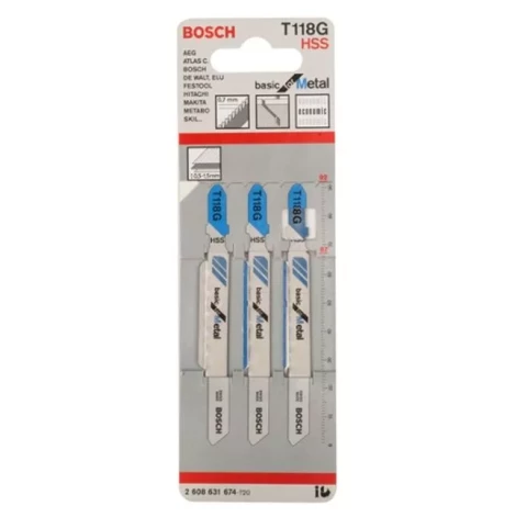 Figūrzāģa asmeņi T 118 G 3gab, BOSCH 2608631674