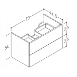 Bottom cabinet under washbasin BU/8-3DR/D1