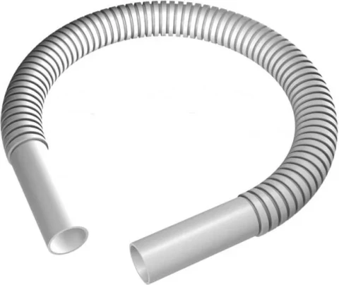 Caurules savienojums lokanais 25mm garais pelēks