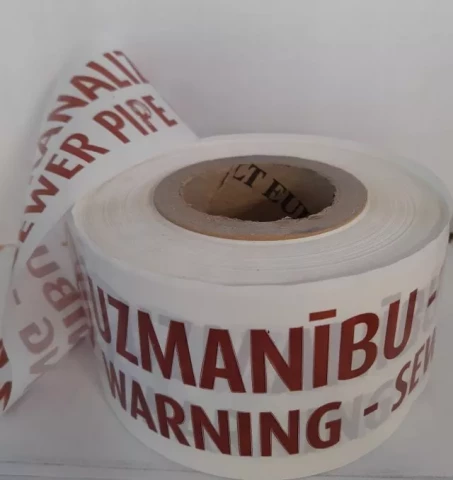 Brīdinājuma lente 100mm "Kanalizācija" (200m)