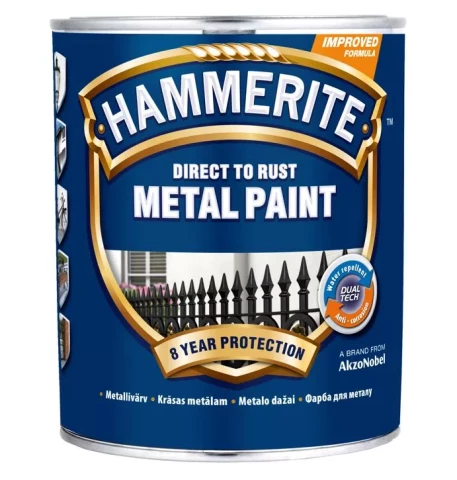 Hammerite SMOOTH Finish 750ml Zaļa krāsa metālam xx spīdīga gluda virsma