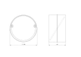 circular duct joint with valve plastic, Ø100mm
