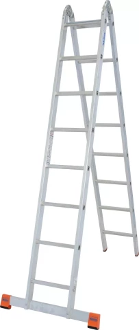 Kāpnes 2x8 pakāpieni kombinējamas h=4.7m KRAUSE Monto Trimatic