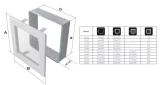Reste kamīnam ar žalūziju  170x170 mm balta , 17BX  Kratki
