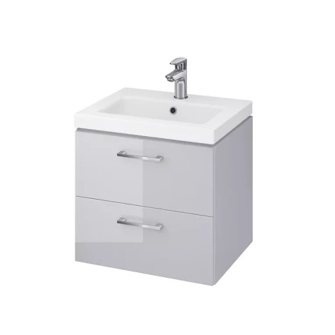 Шкаф Cersanit с мойкой LARA COMO 50 без смесителя, СЕРЫЙ