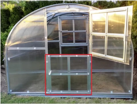 Additional door for greenhouses KLASIKA 100 x 100 cm, without coating