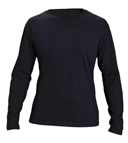 T-krekls ar garām piedurknem, tumši zils, 100% kokvilna, izm. 2XL