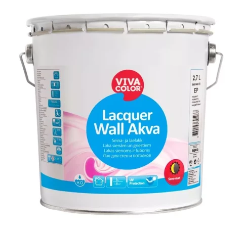 Vivacolor LACQUER WALL AKVA EP 2.7L Лак для деревянных стен и потолков
