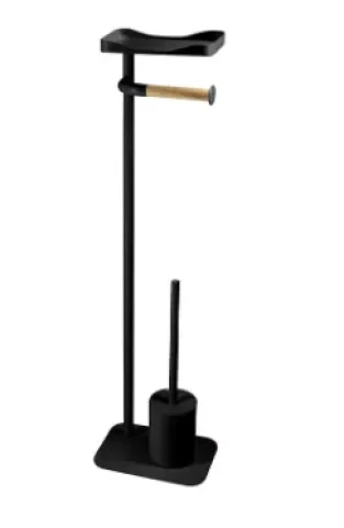 Ridder Отдельно стоящий набор туалетных ершиков Albany, матово-черный, сталь/бамбук