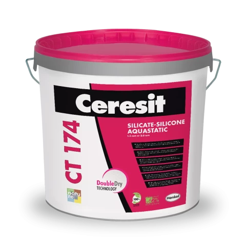 Ceresit CT174 25kg Silicate-silicone plaster, stone like structure, grain 2.0 mm