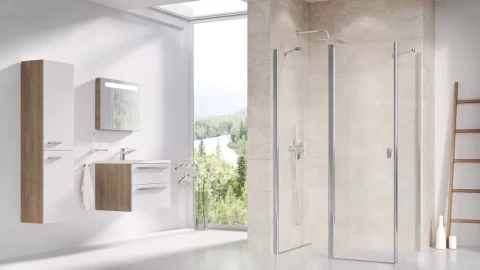 Ravak Dušas sieniņa CPS-90 spīdīgs/transparent stikls 9QV70C00Z1