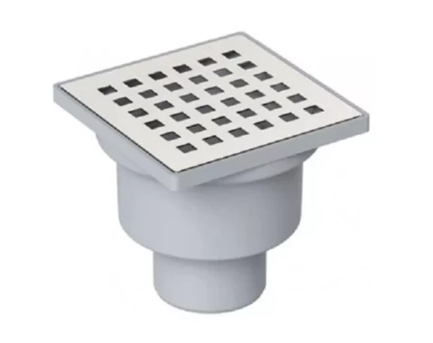 Grīdas traps 10x10cm izvads vert. D50mm, reste no ner.tērauda VFD-711715