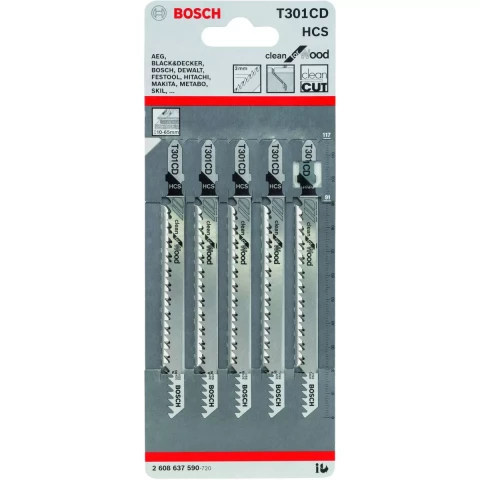 Figūrzāģa asmeņi laminātam T 301 CD, BOSCH 2608637590