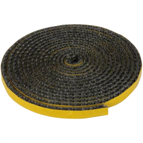 Adhesive sealing cord for fireplace and stove door 2x8mm/3m