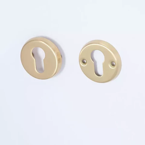 escutcheon for cylinder brass satin
