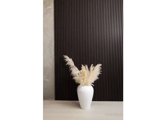 Lineārie sienu paneļi Classic MDF PET 28.5x270cm black/dark oak (0.77m2)