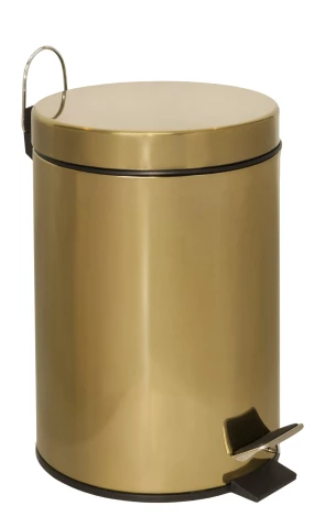Atkritumu tvertne ar pedāli 3L nerūsējošais tērauds/zelta krāsā