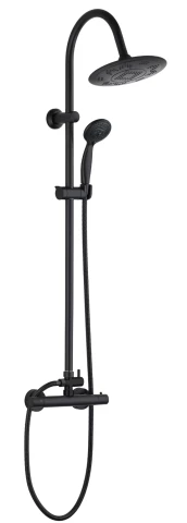 Душевой набор - термостат со стационарным душем GRACJA, черный