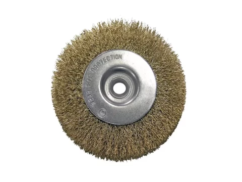 NOVIPro Щётка-крацовка круговая, 22,2/ø115мм, латунированная проволока
