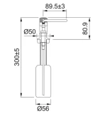 FRANKE šķidro ziepju dozators NOVITA 300ml, 119.0155.993