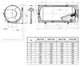 Kombinētais ūd.sildītājs  DRAŽICE 200L horiz. 2.2 kW  OKCV 200 13000270