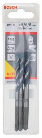 Bosch Professional 2608588164 3-Piece CYL-5 Concrete Drill bit Set