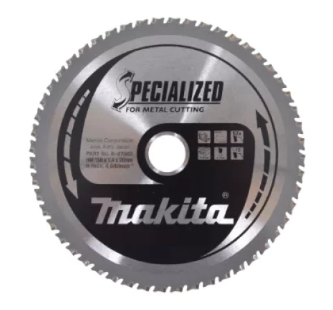 Пильное полотно 150x1,4x20 мм -15° T52 по металлу T.C.T MAKITA B-47042