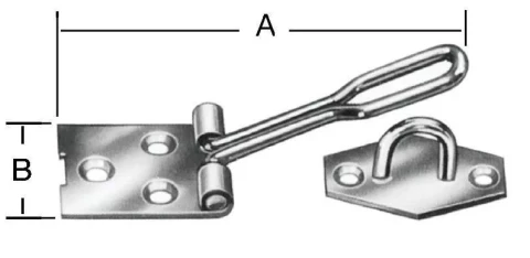 Wire padlock latches 80x22mm Steel/zn