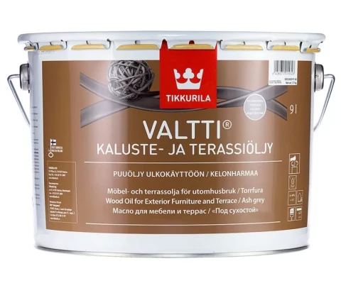 Tikkurila VALTTI KALUSTE 9L масло для террас и садовой мебели, серое