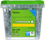 Skrūve kokam ESSDRIVE 6.0X60mm Zn 100gab/iep., ESSVE 136141