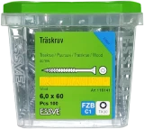 Essve Wood Screw 6x60 ZN 100pcs. 116141