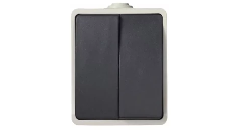 ПЕРЕКЛЮЧАТЕЛЬ НАДШТУКАТУРНЫЙ IP44, 250V, 10A СЕРЫЙ