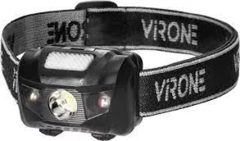 LED headlamp CREE 3W + 2 red LEDs 70lm 6000k IPX3 black