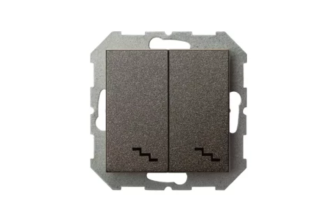 LIREGUS EPSILON антрацит двойной переключатель без рамки