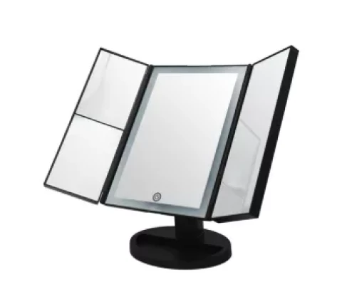 Ridder Зеркало для макияжа oтдельно стоящее Vivian M, черное, со светодиодной подсветкой, АБС/стекло