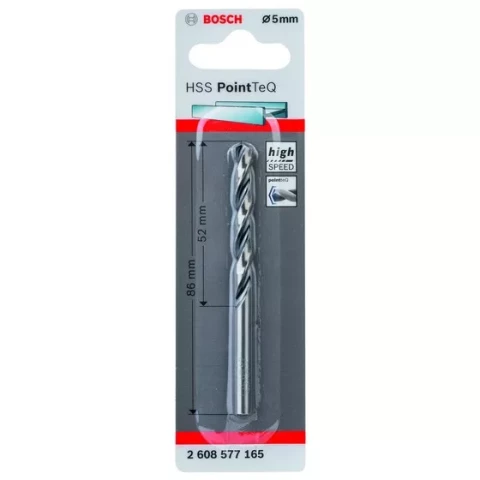 Bosch 2608577165 PoinTeQ Metal HSS Drill Bit 5.0mm