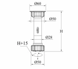 Цокольная ножка Scilm H-100-115mm 300kg чёрная