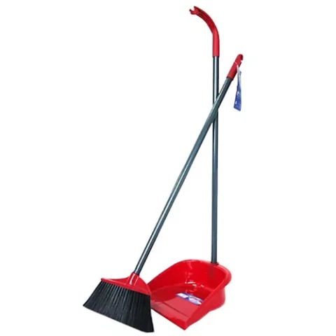 Vileda Long Handle Dustpan + Broom